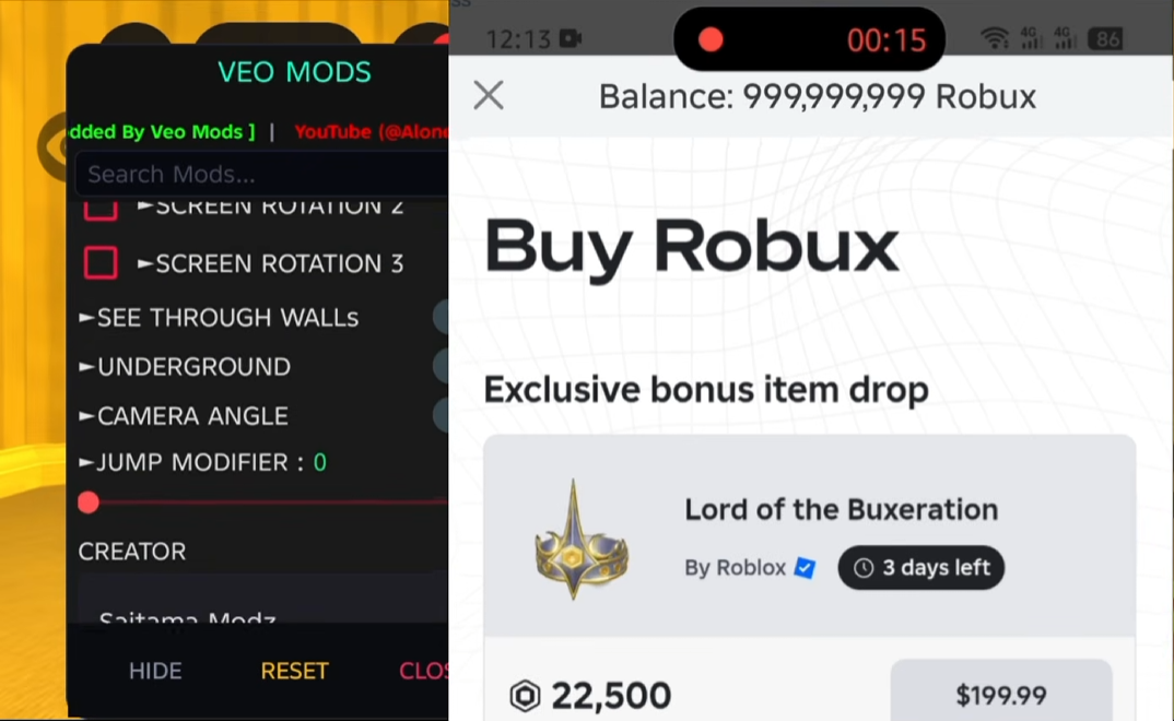 Roblox MOD MENU - Scripts & Robux