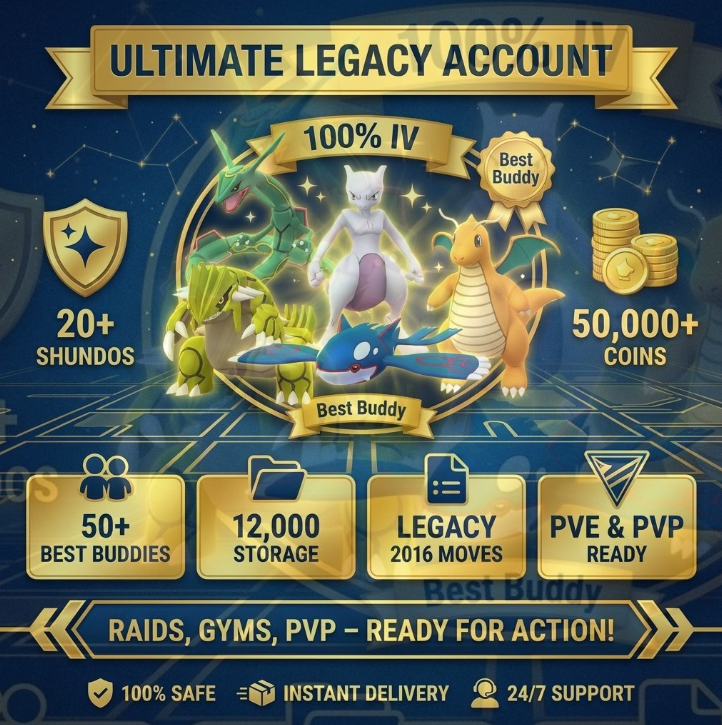 Pokémon GO Maxed-Out Legacy Account (2016) | 45+ Shiny, 50+ Best Buddies, 50K Coins